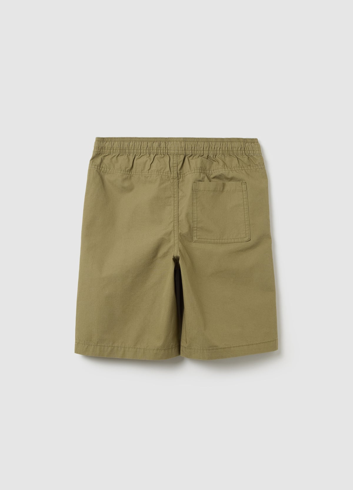 Green Shorts In Cotton With Drawstring