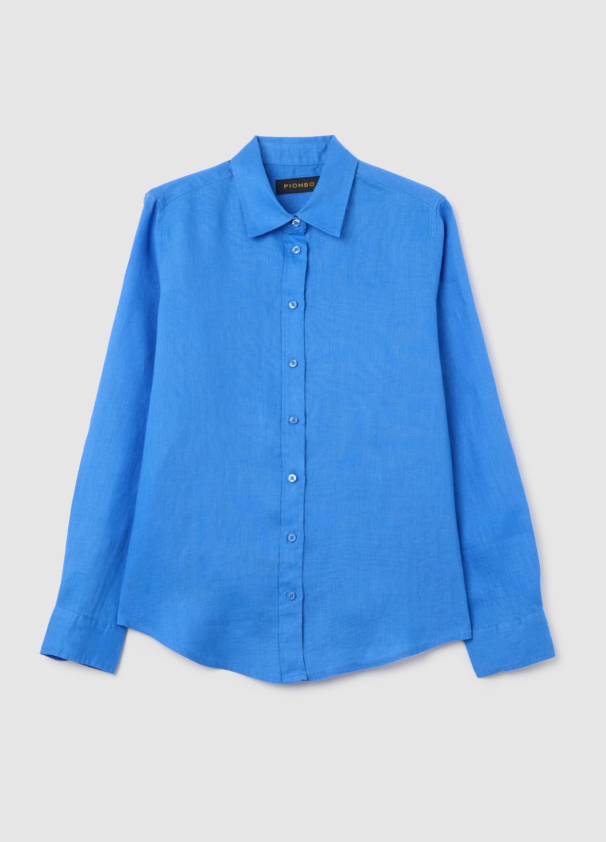 Ovs Light Blue Linen Short Sleeve Shirt