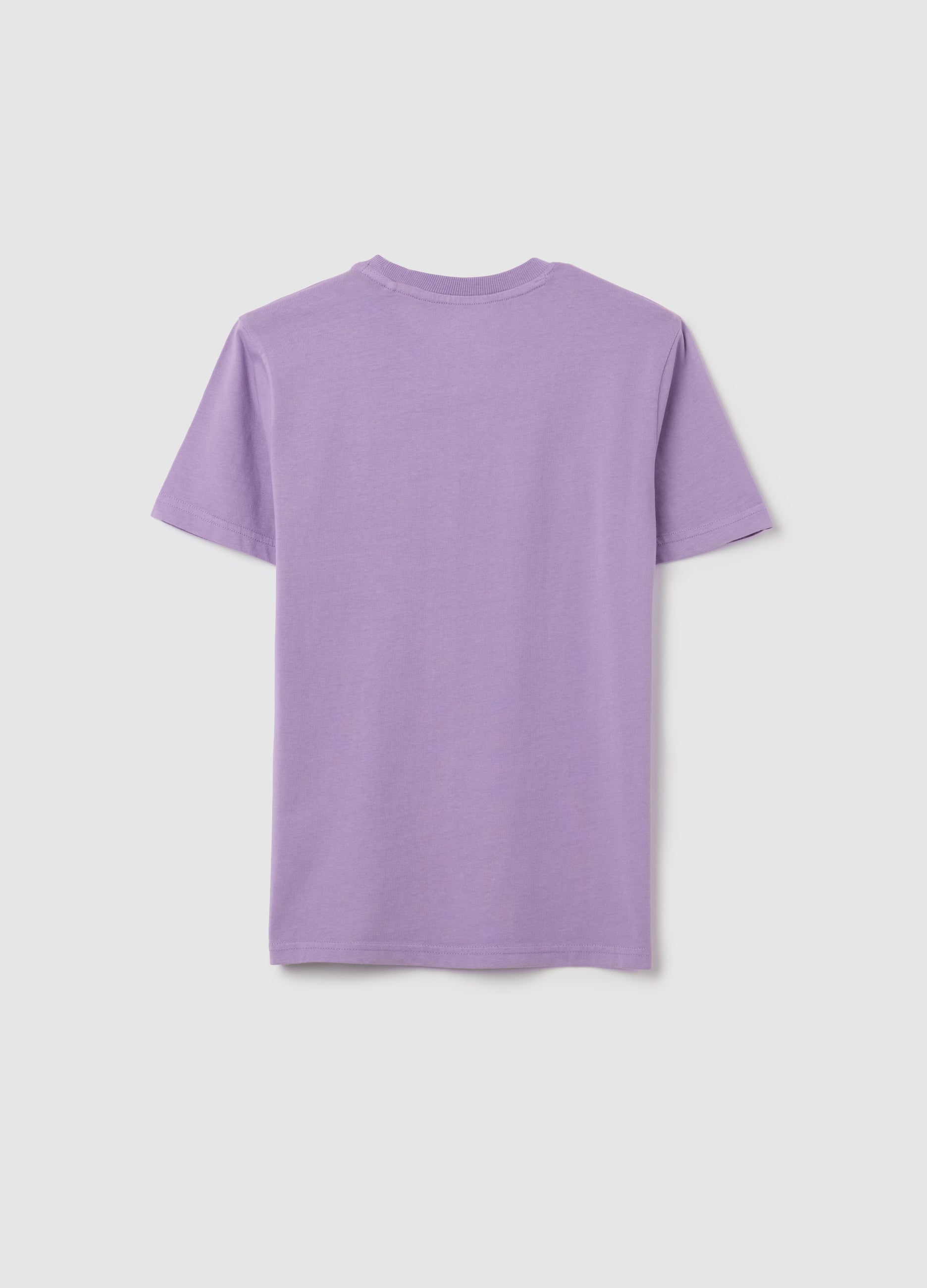 Purple Cotton Short Sleeve T-Shirt