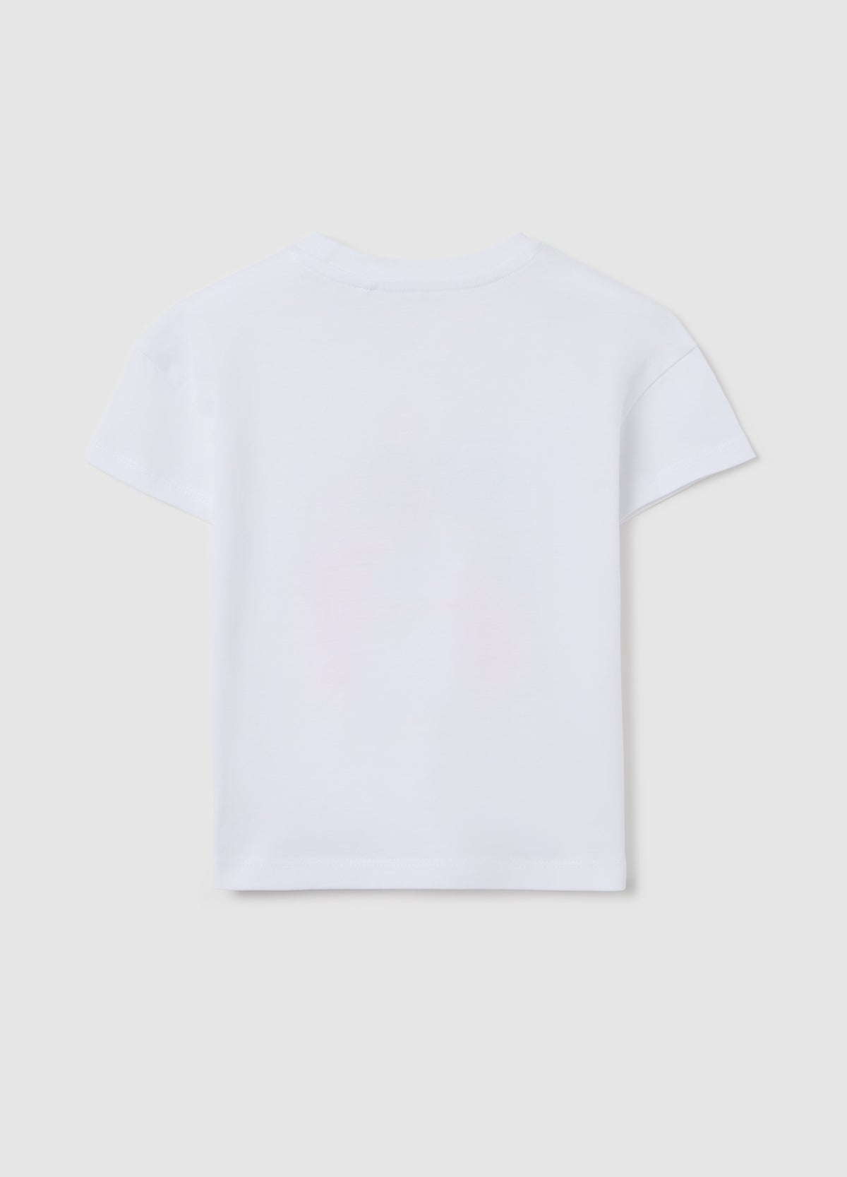 White Cotton T-Shirt With Print