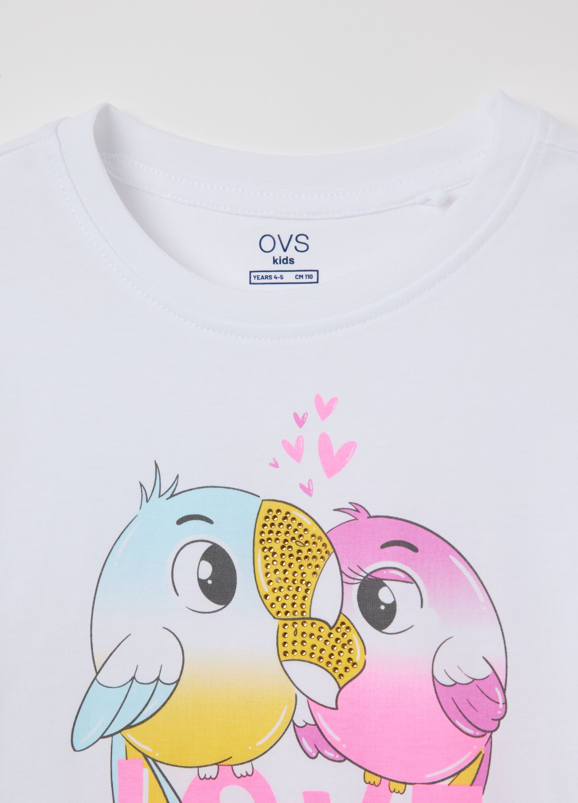 White Cotton T-Shirt With Print