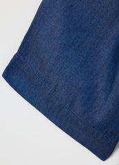 Blue Wide-Leg Trousers In Lyocell