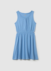 Sleeveless Regular Blue Jersey Dress