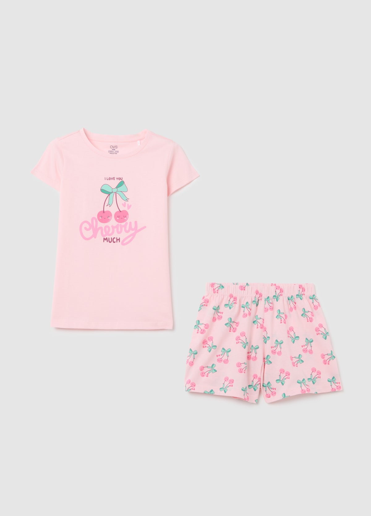 Girls' Pink Organic Cotton Pyjamas