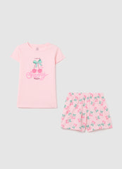 Girls' Pink Organic Cotton Pyjamas