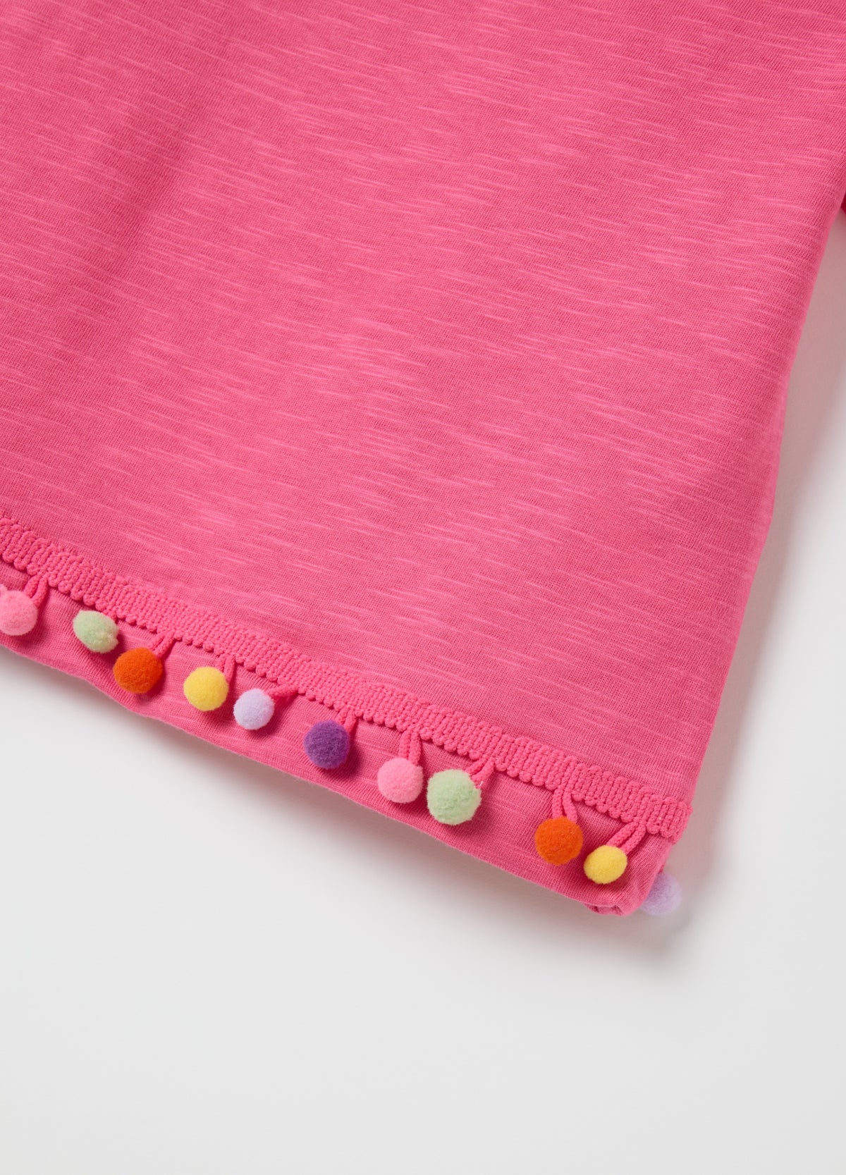 Pink Short-Sleeved Cotton T-Shirt For Girls
