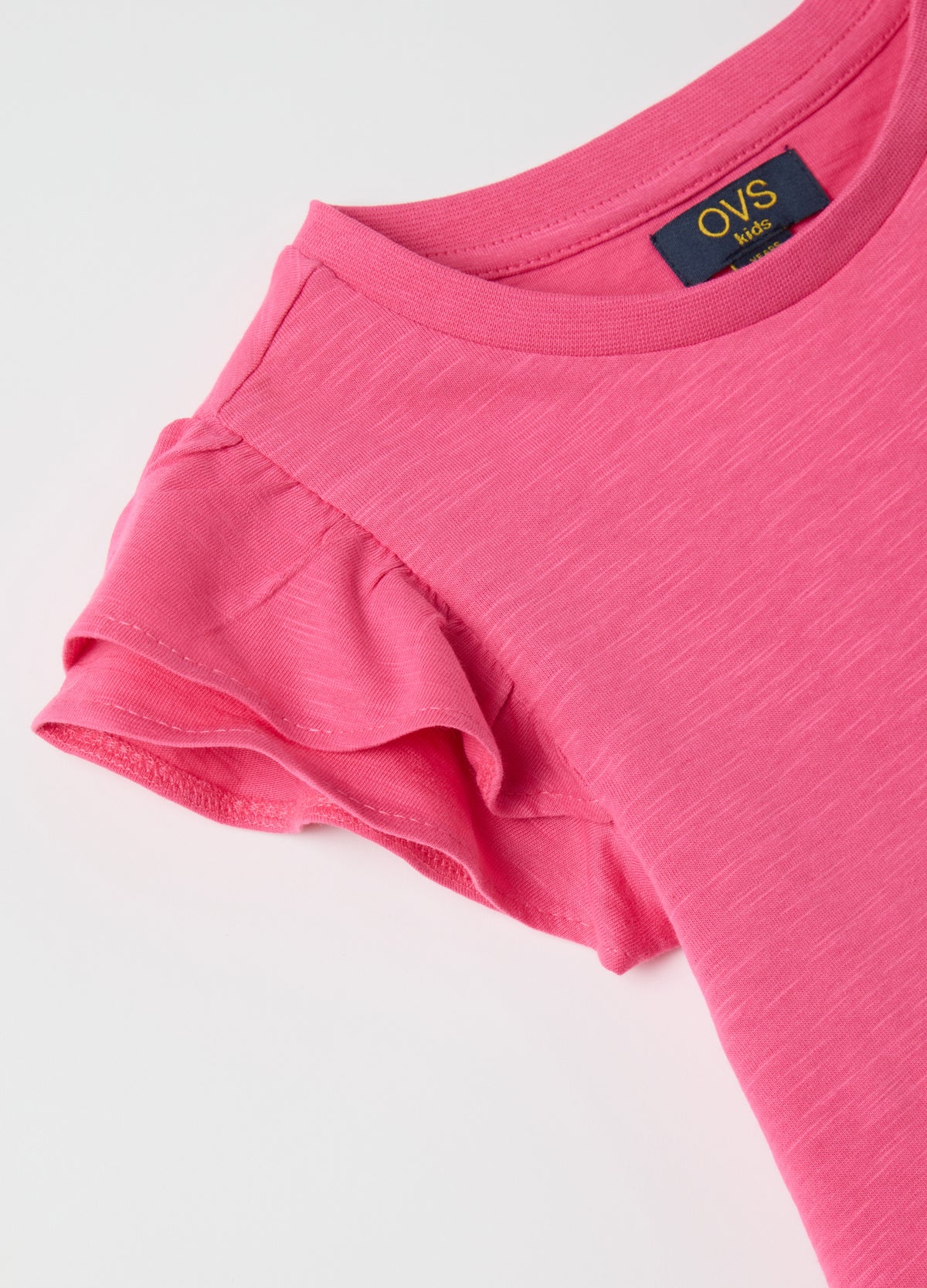 Pink Short-Sleeved Cotton T-Shirt For Girls