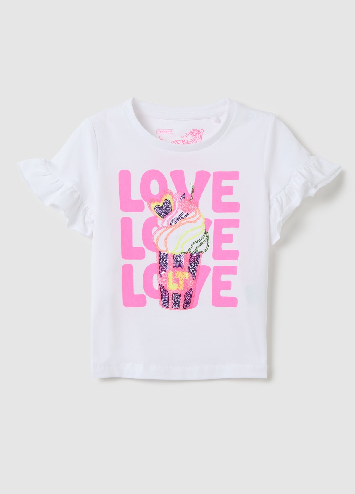 White T-Shirt With Pink Writings Love Therapy