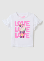 White T-Shirt With Pink Writings Love Therapy