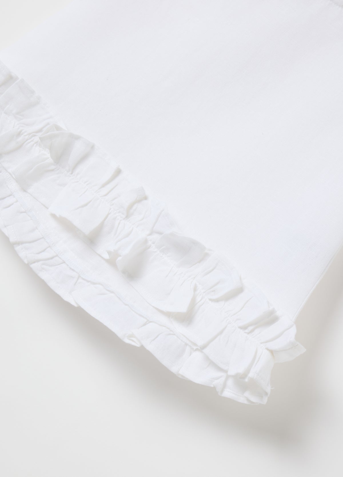 White Sleeveless Blouse With Ovs Kids Ruffles