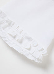 White Sleeveless Blouse With Ovs Kids Ruffles