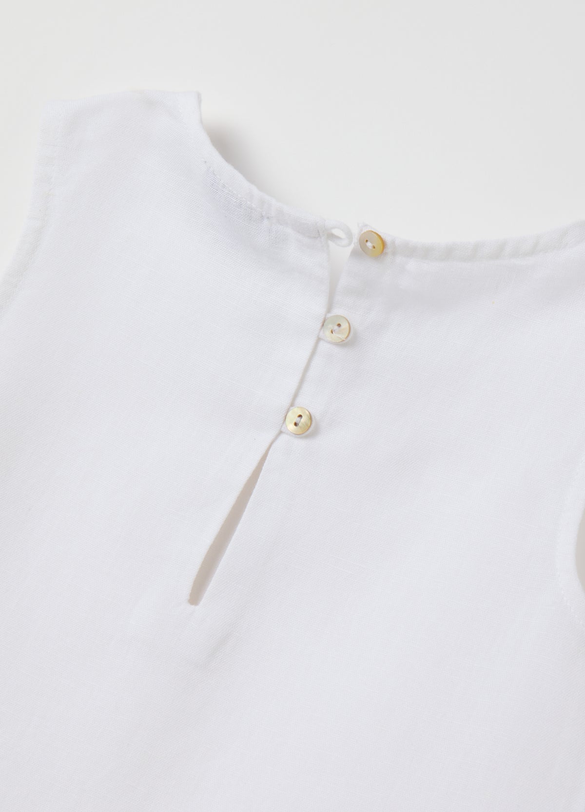 White Sleeveless Blouse With Ovs Kids Ruffles