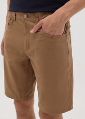 Men'S Brown Cotton Shorts By Ovs