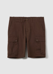 Brown Cargo Shorts Piombo