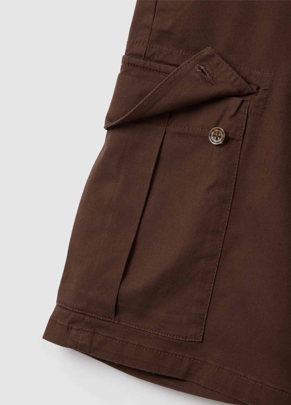 Brown Cargo Shorts Piombo