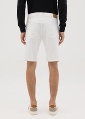 White Elastic Ovs Denim Shorts