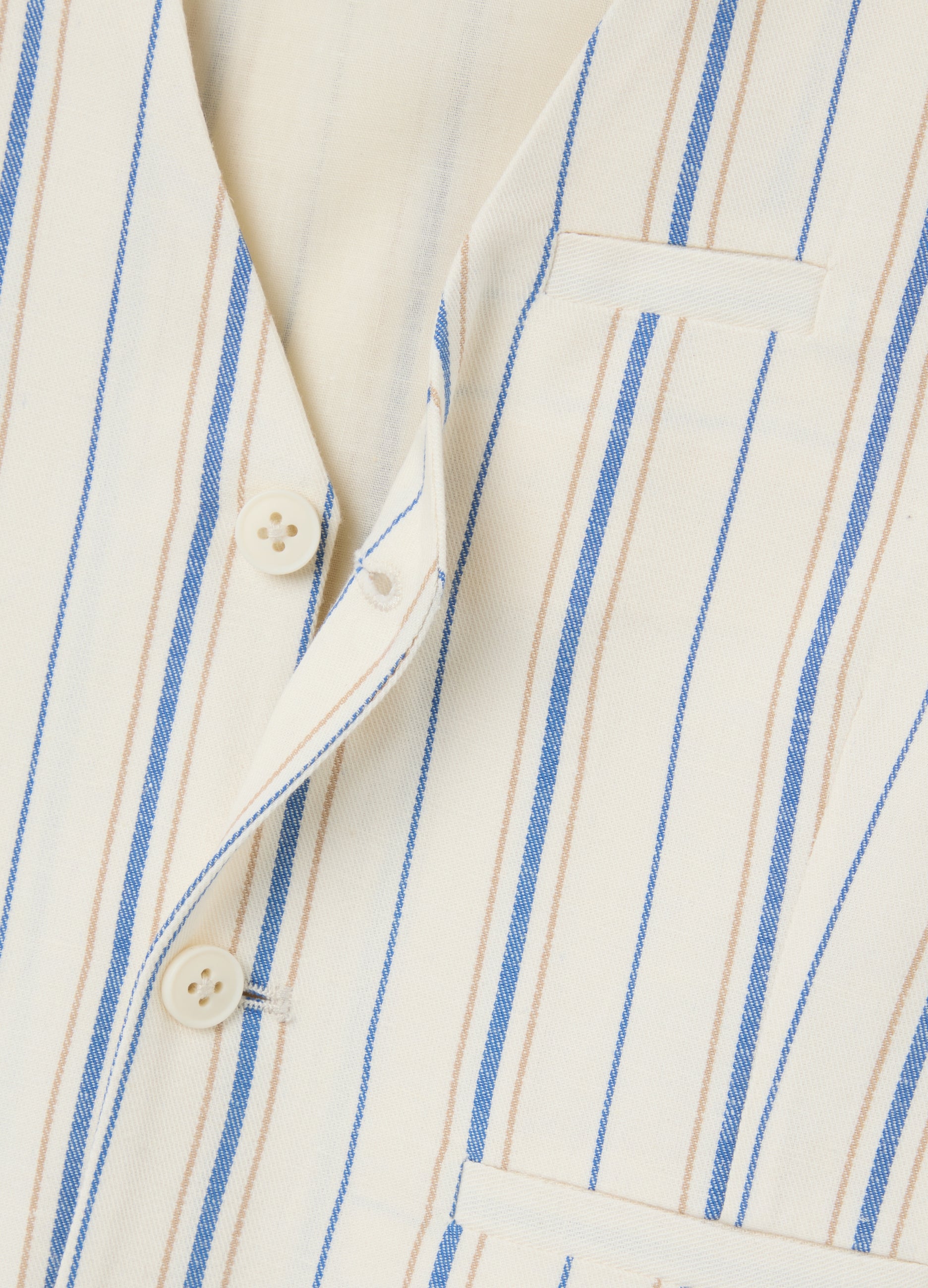 Beige And Blue Striped Waistcoat Ovs Kids