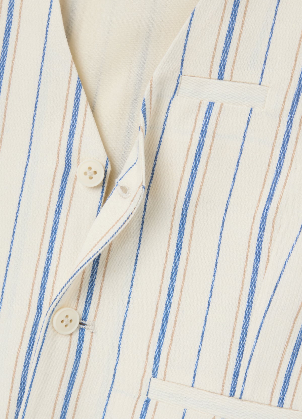Beige And Blue Striped Waistcoat Ovs Kids