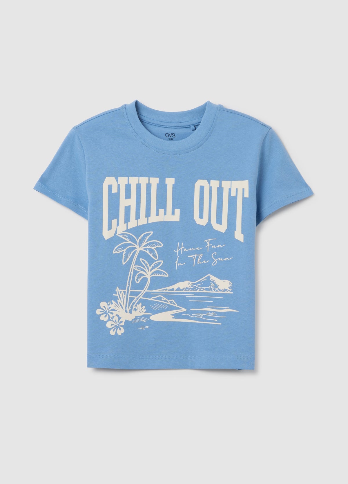 Girls' T-Shirt In Pure Multicolour Cotton Regular Fit With Print
