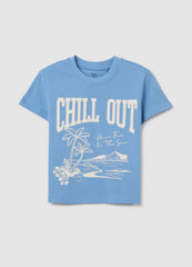 Girls' T-Shirt In Pure Multicolour Cotton Regular Fit With Print