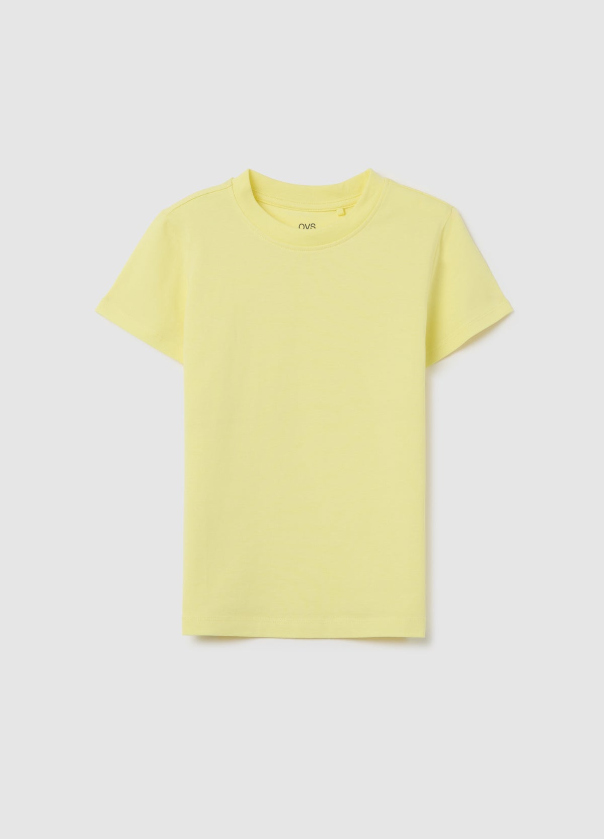 Ovs Kids Yellow Stretch Cotton T-Shirt
