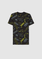 Multicolor Boys' Cotton Oversized T-Shirt With Graphic Print