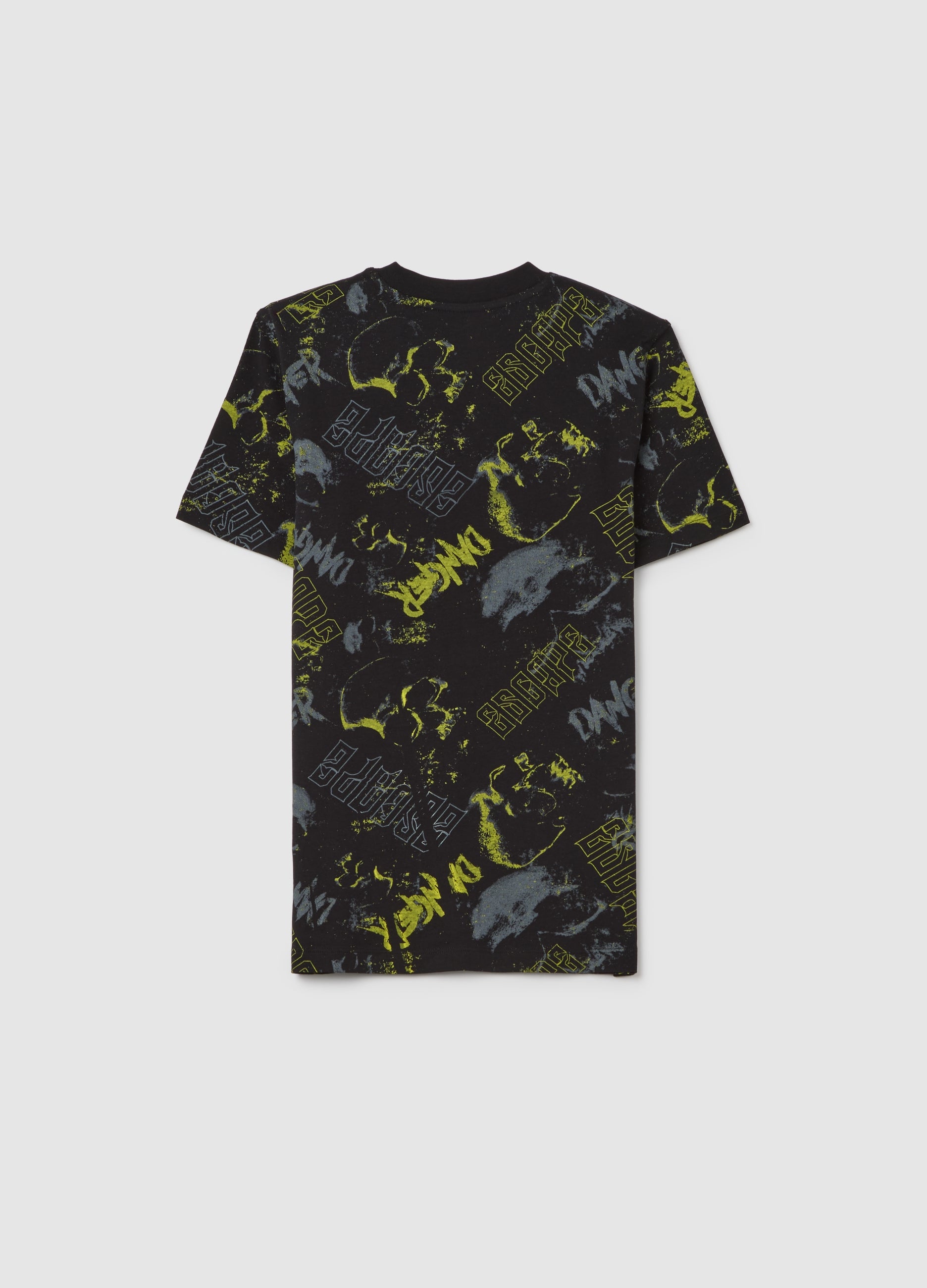 Multicolor Boys' Cotton Oversized T-Shirt With Graphic Print
