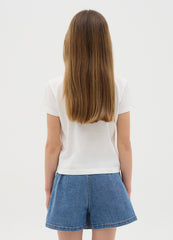 White T-Shirt With ''Venice Beach Print''