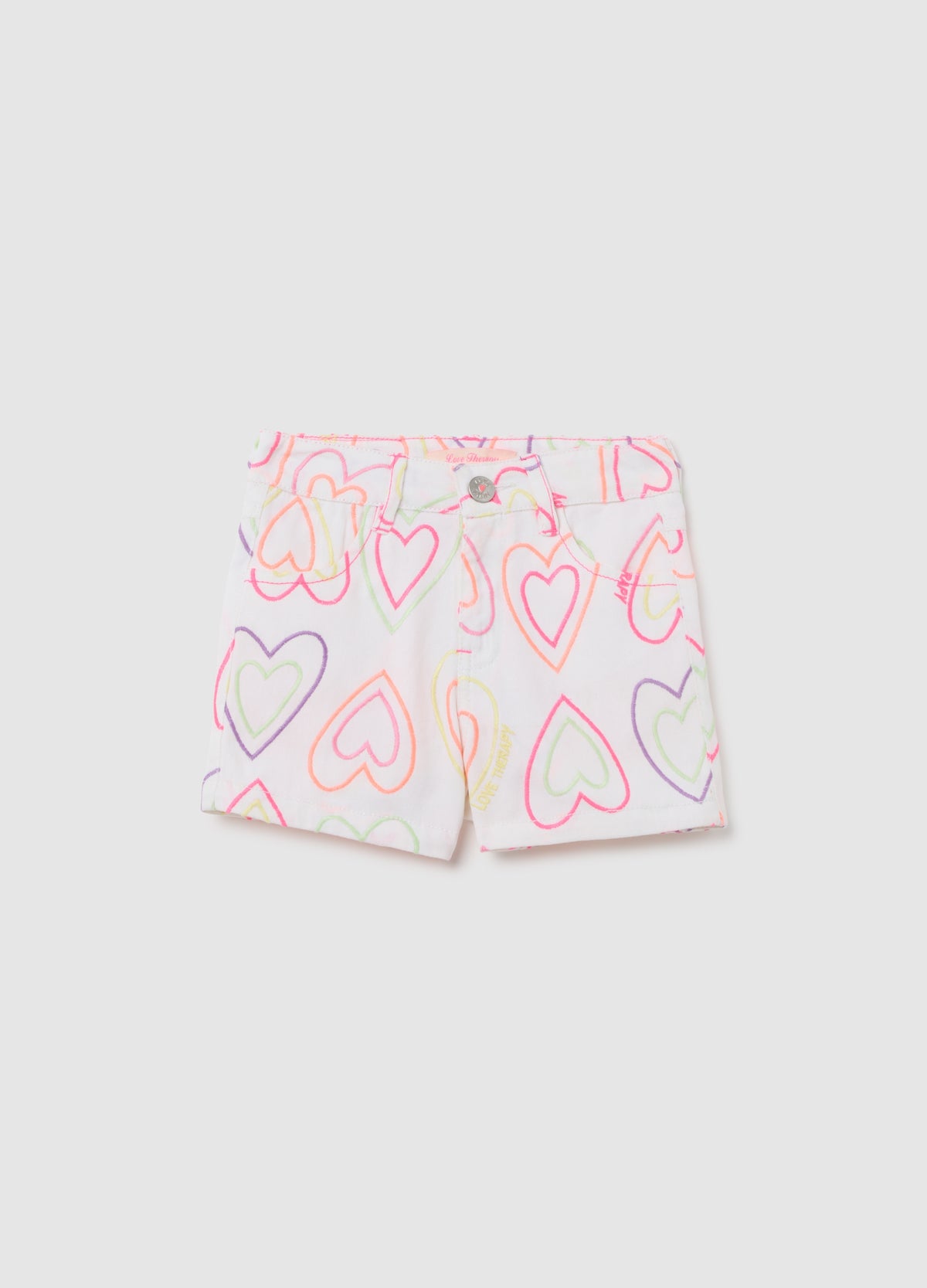 Girls' Pure Cotton Multicolour Regular Fit Shorts With Print
