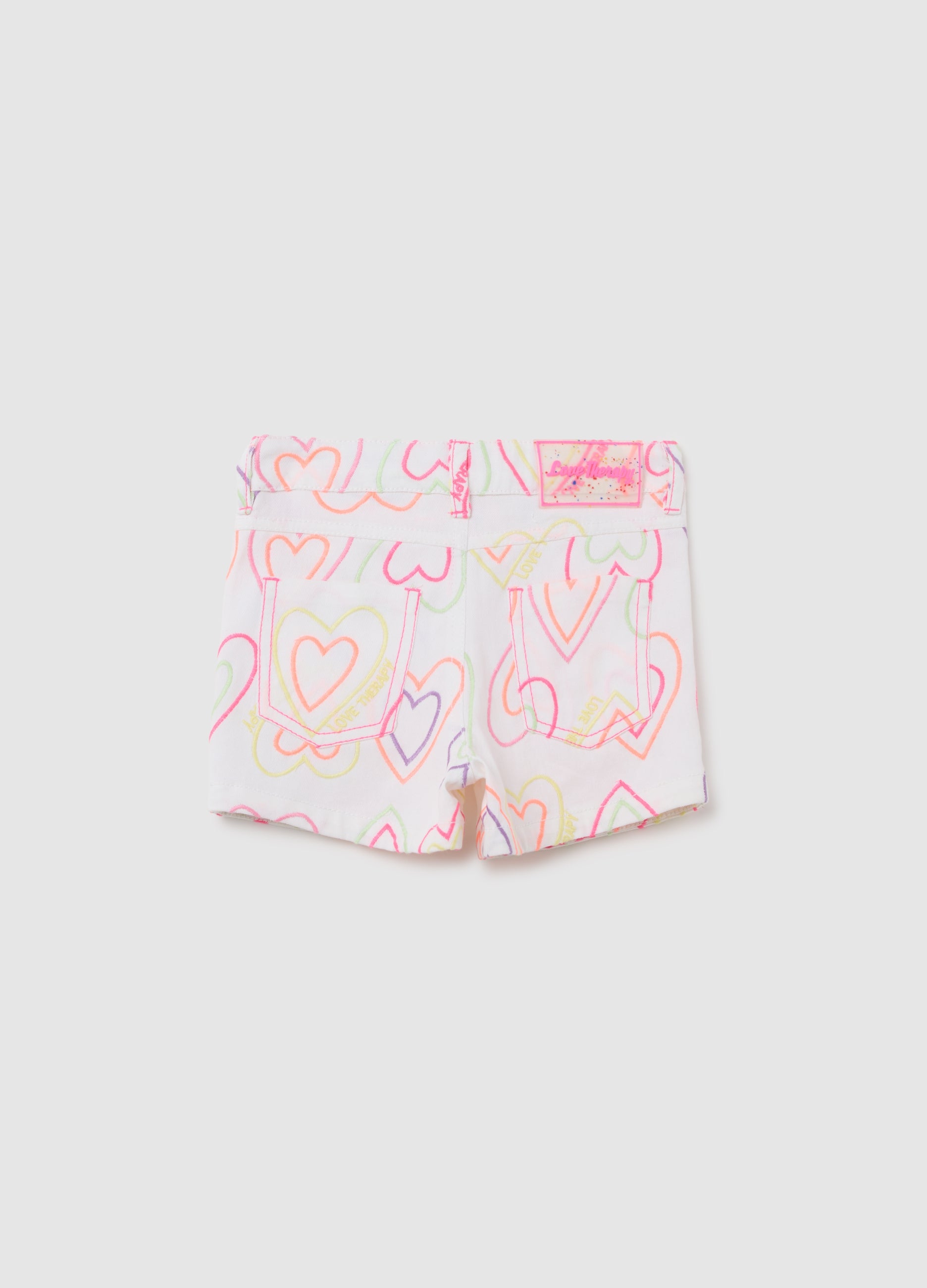 Girls' Pure Cotton Multicolour Regular Fit Shorts With Print
