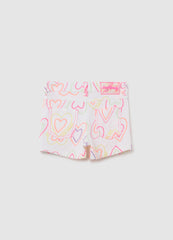 Girls' Pure Cotton Multicolour Regular Fit Shorts With Print
