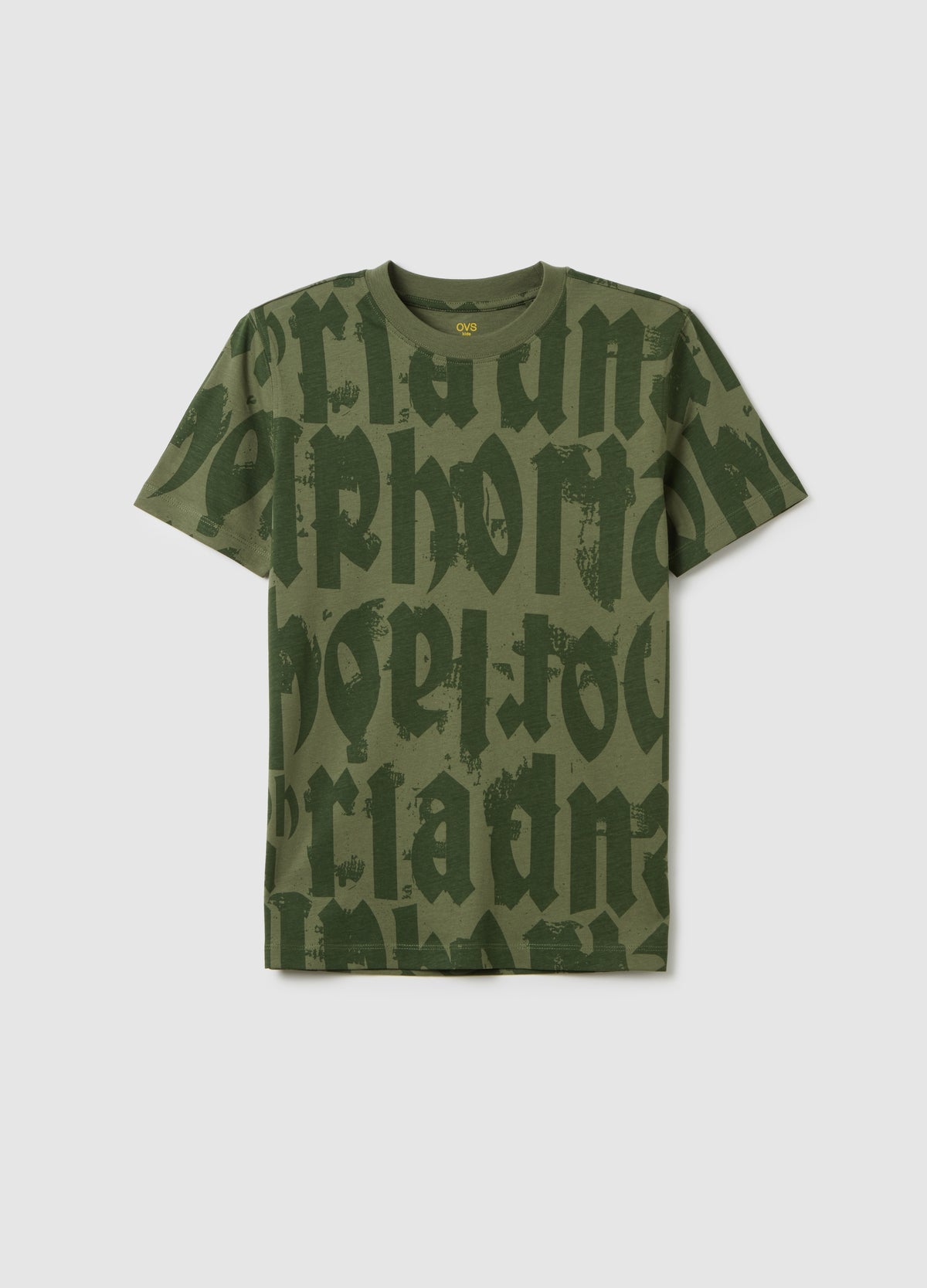 Boy'S Green Cotton T-Shirt Regular Fit With Graphic Print
