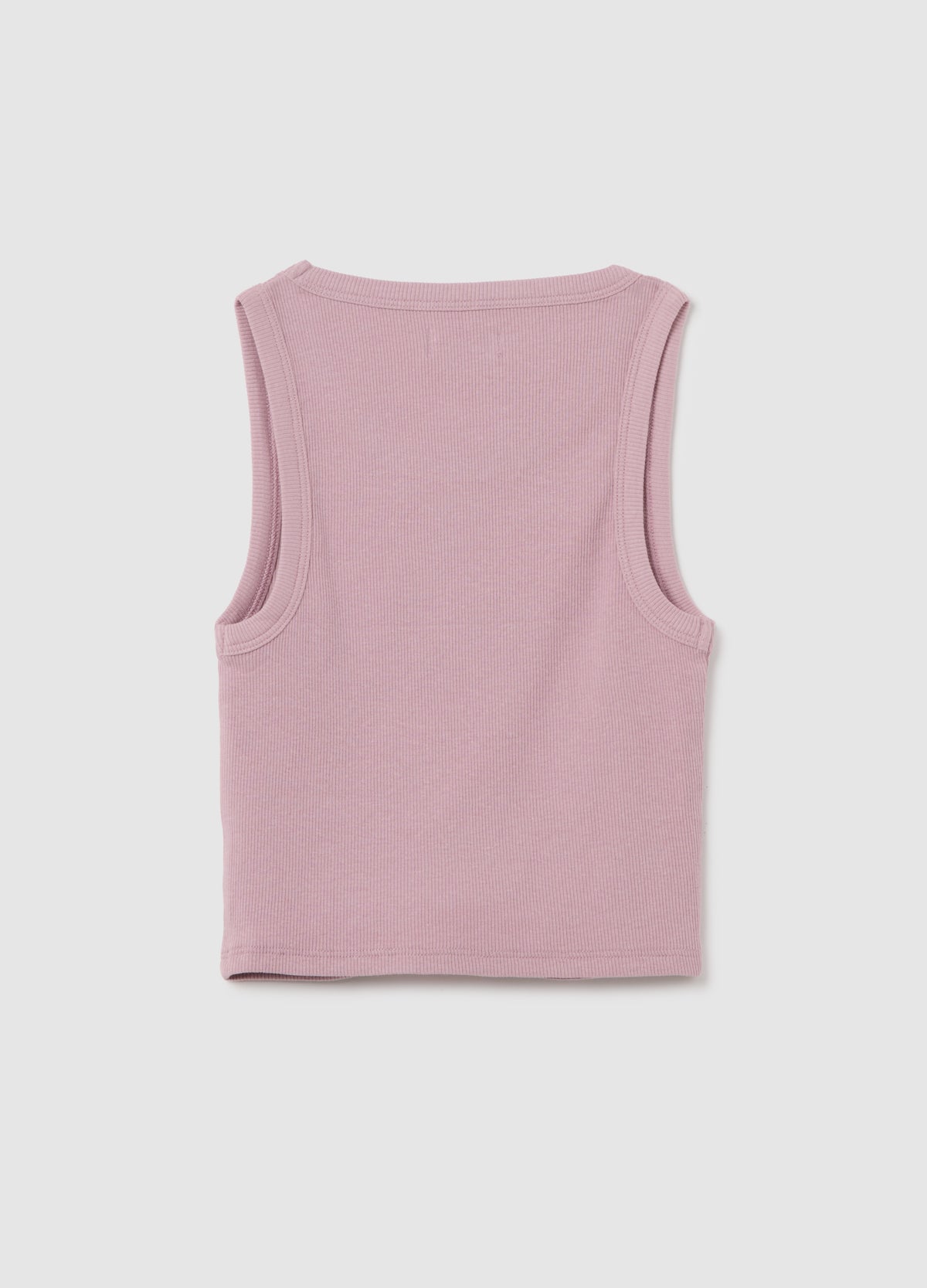 Ovs Girls' Pink Fitted Stretch Cotton Tank Top