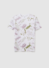 Boys' Multicolour Oversized Pure Cotton T-Shirt With Graphic Print