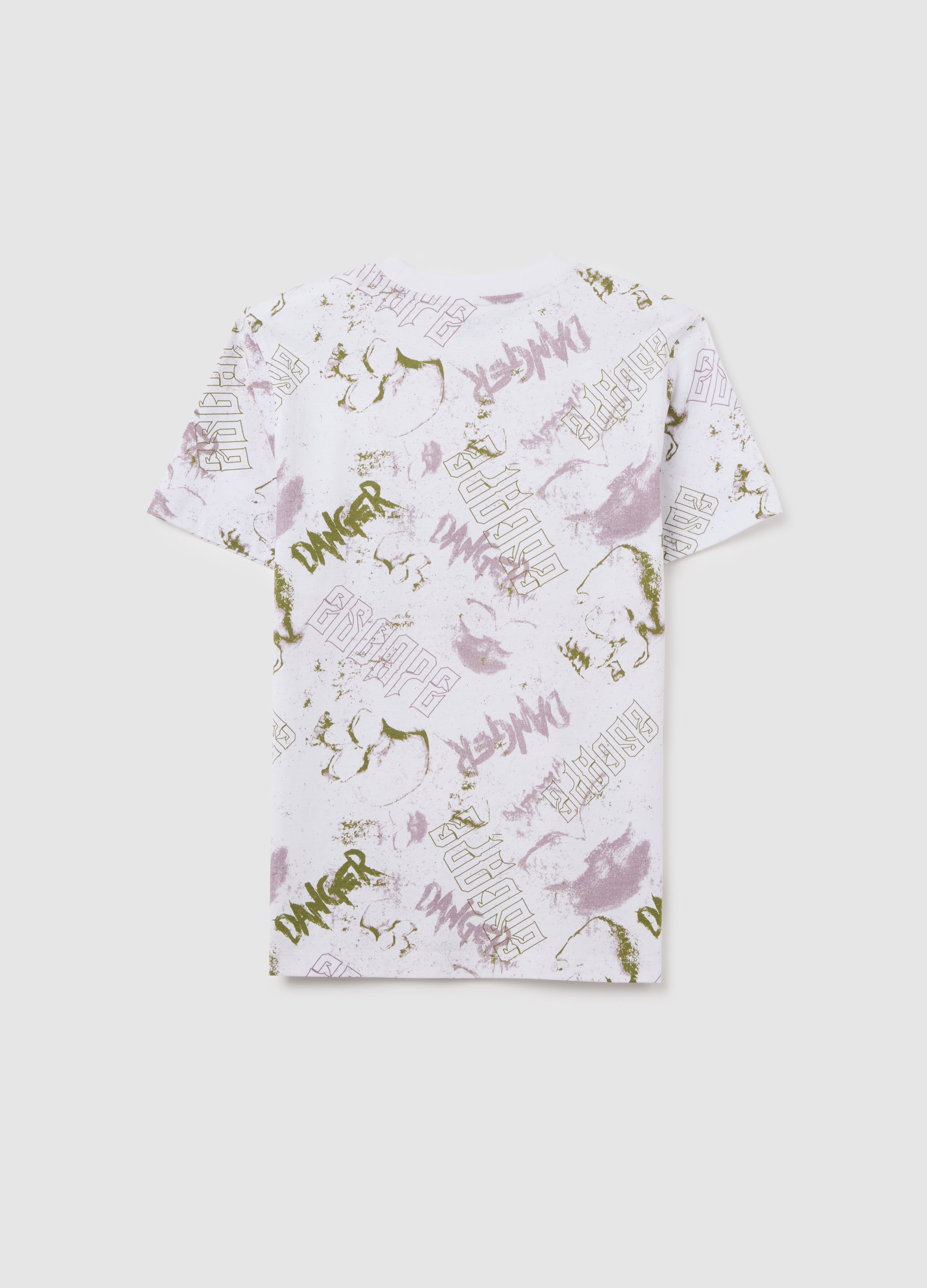 Boys' Multicolour Oversized Pure Cotton T-Shirt With Graphic Print