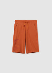 Boys' Orange Cotton Bermuda Shorts Regular Fit