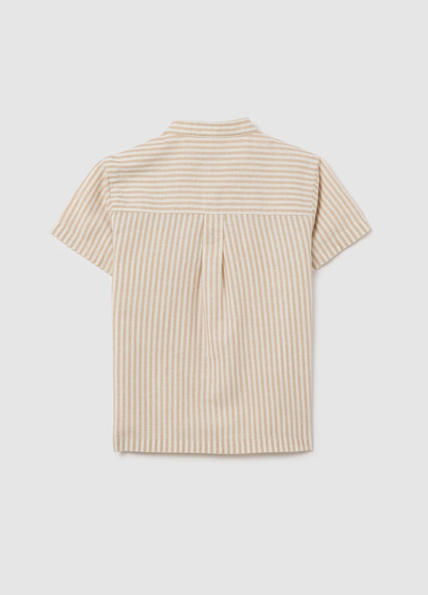 Ovs Multicoloured Regular Fit Cotton Blend Child'S Shirt With Chest Pocket