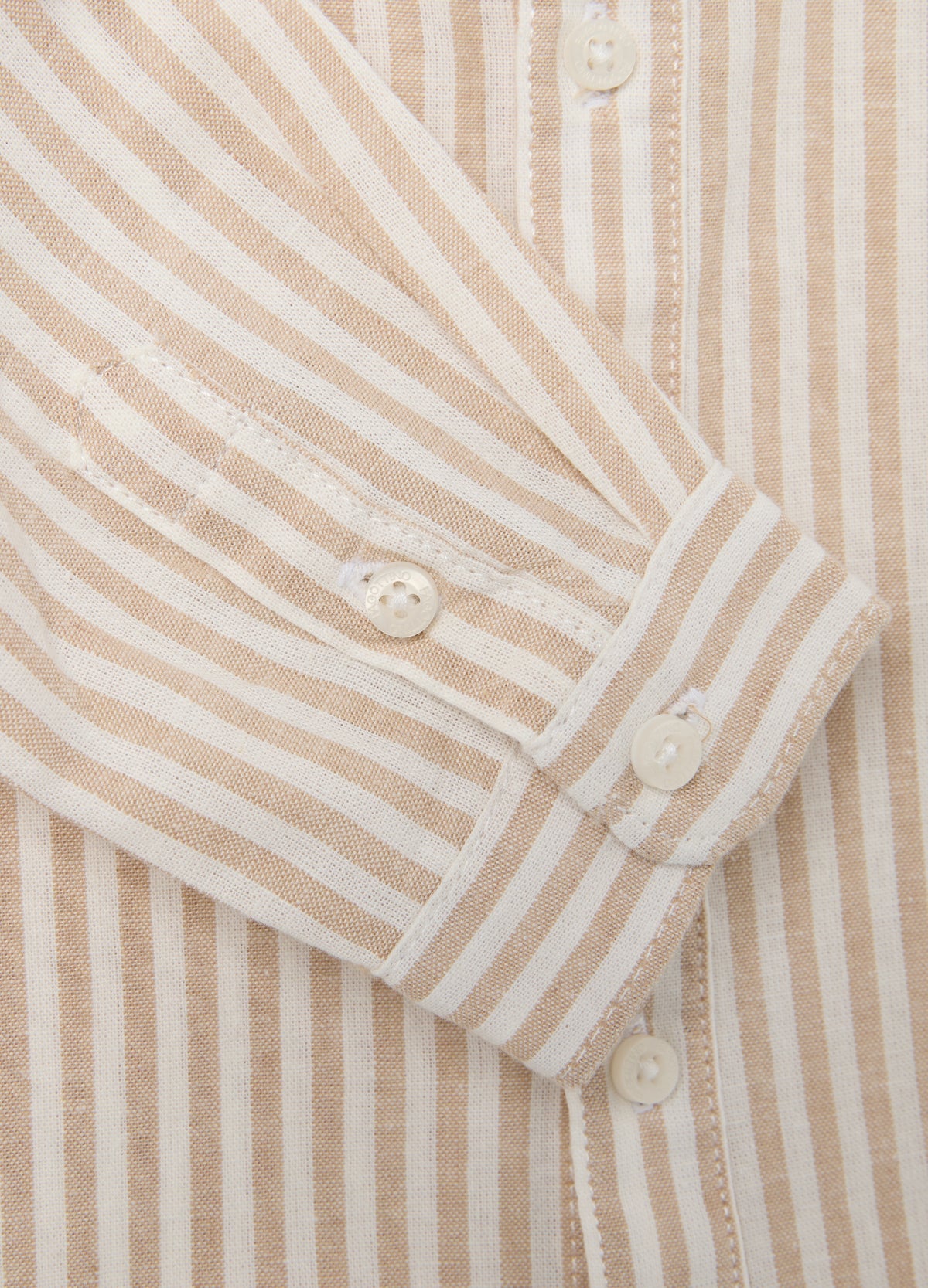 Ovs Multicolour Regular Fit Cotton And Linen Blend Child'S Shirt With Mandarin Collar