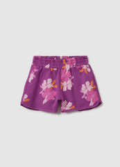 Girls' Multicolour Cotton Shorts With Regular Fit