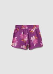 Girls' Multicolour Cotton Shorts With Regular Fit