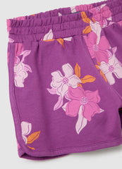 Girls' Multicolour Cotton Shorts With Regular Fit
