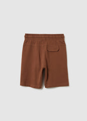 OVS Children'S Brown Pure Cotton Shorts, Regular Fit With Print