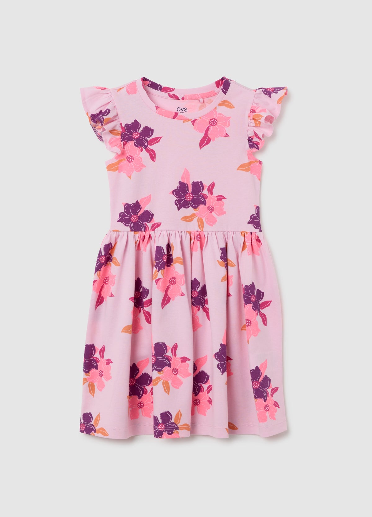 Multicolour Floral Pure Cotton Girl'S Dress