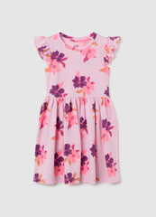Multicolour Floral Pure Cotton Girl'S Dress