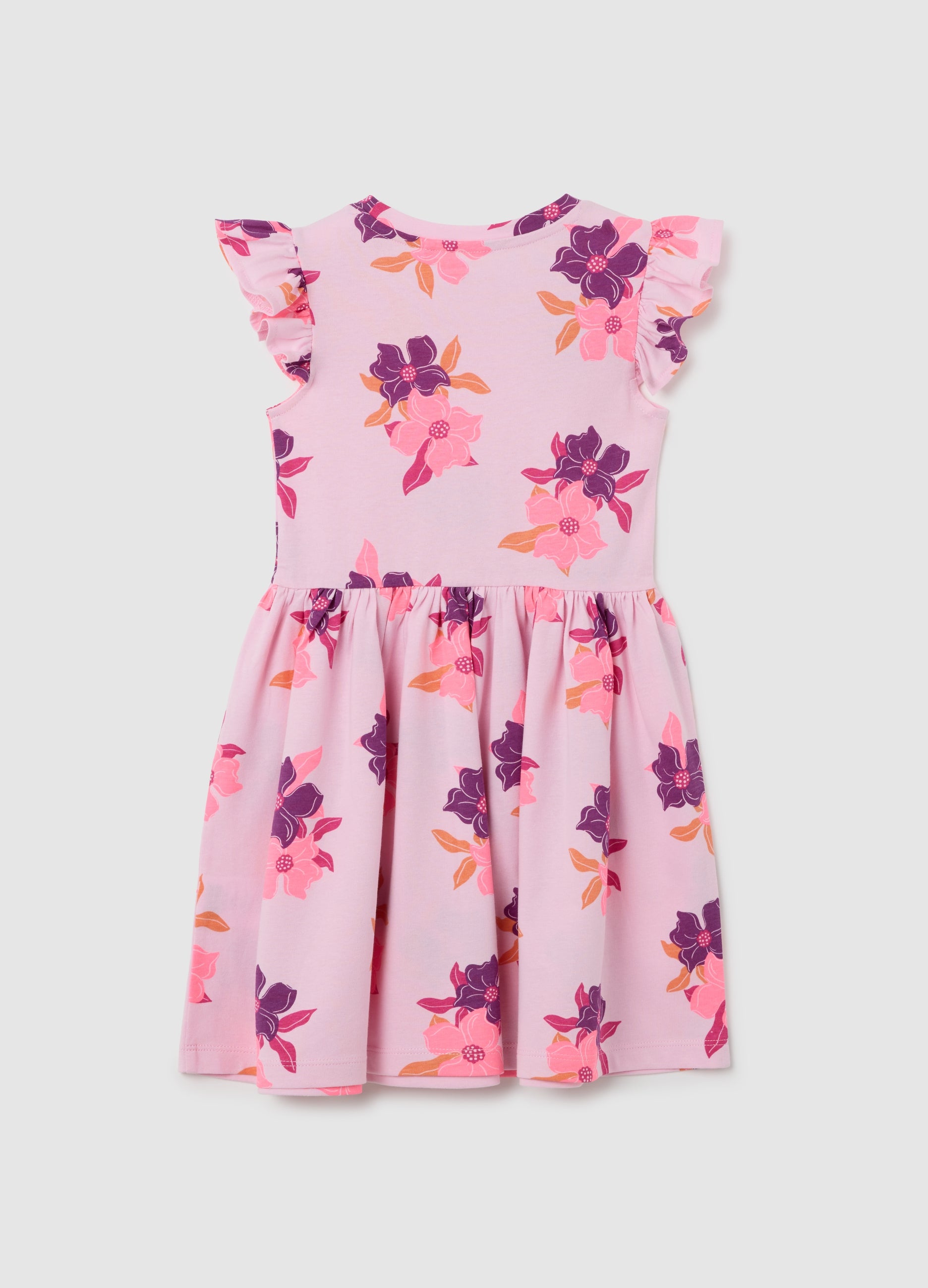 Multicolour Floral Pure Cotton Girl'S Dress