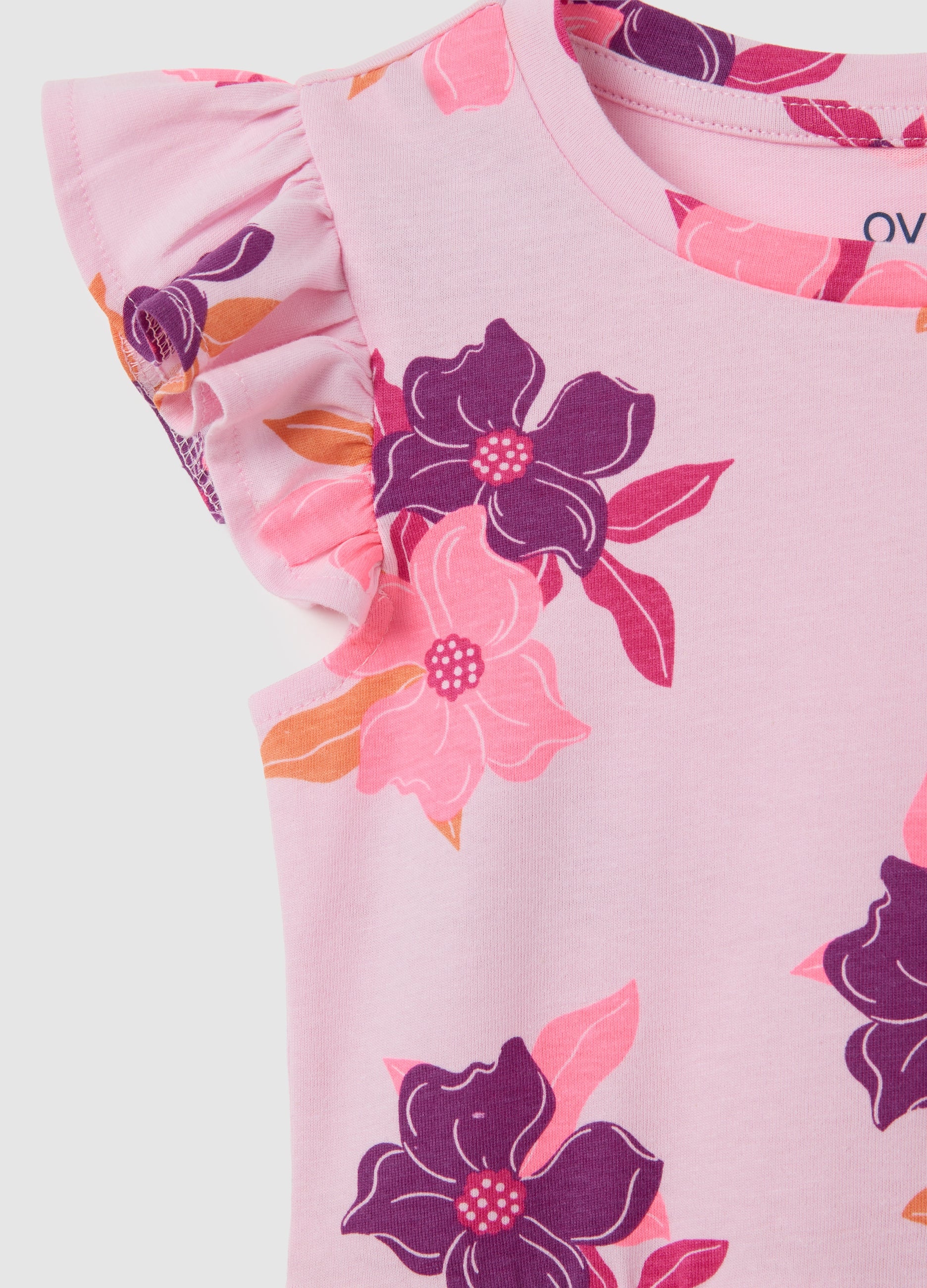 Multicolour Floral Pure Cotton Girl'S Dress