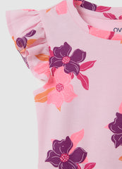 Multicolour Floral Pure Cotton Girl'S Dress