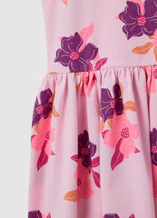 Multicolour Floral Pure Cotton Girl'S Dress