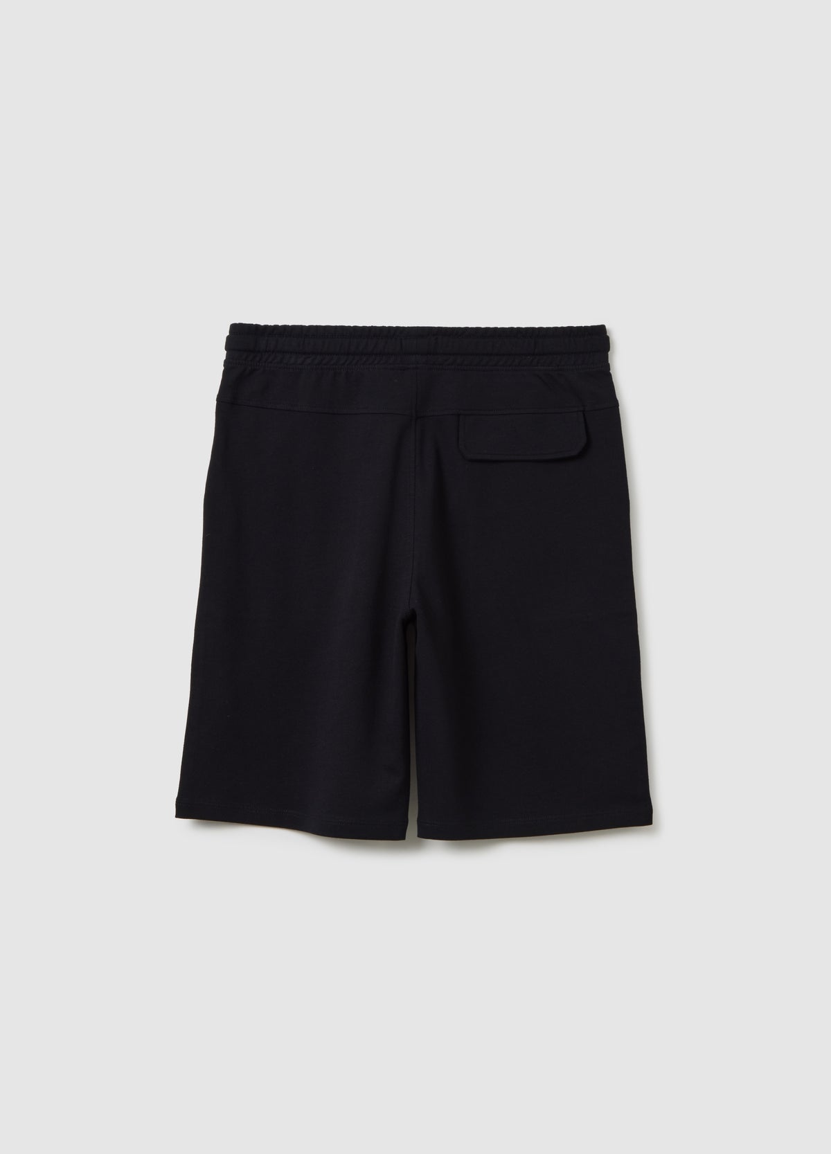 Boy'S Regular Fit Pure Cotton Black Shorts With Logo
