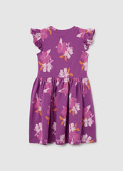 Girls' Multicolour Floral Pure Cotton Dress